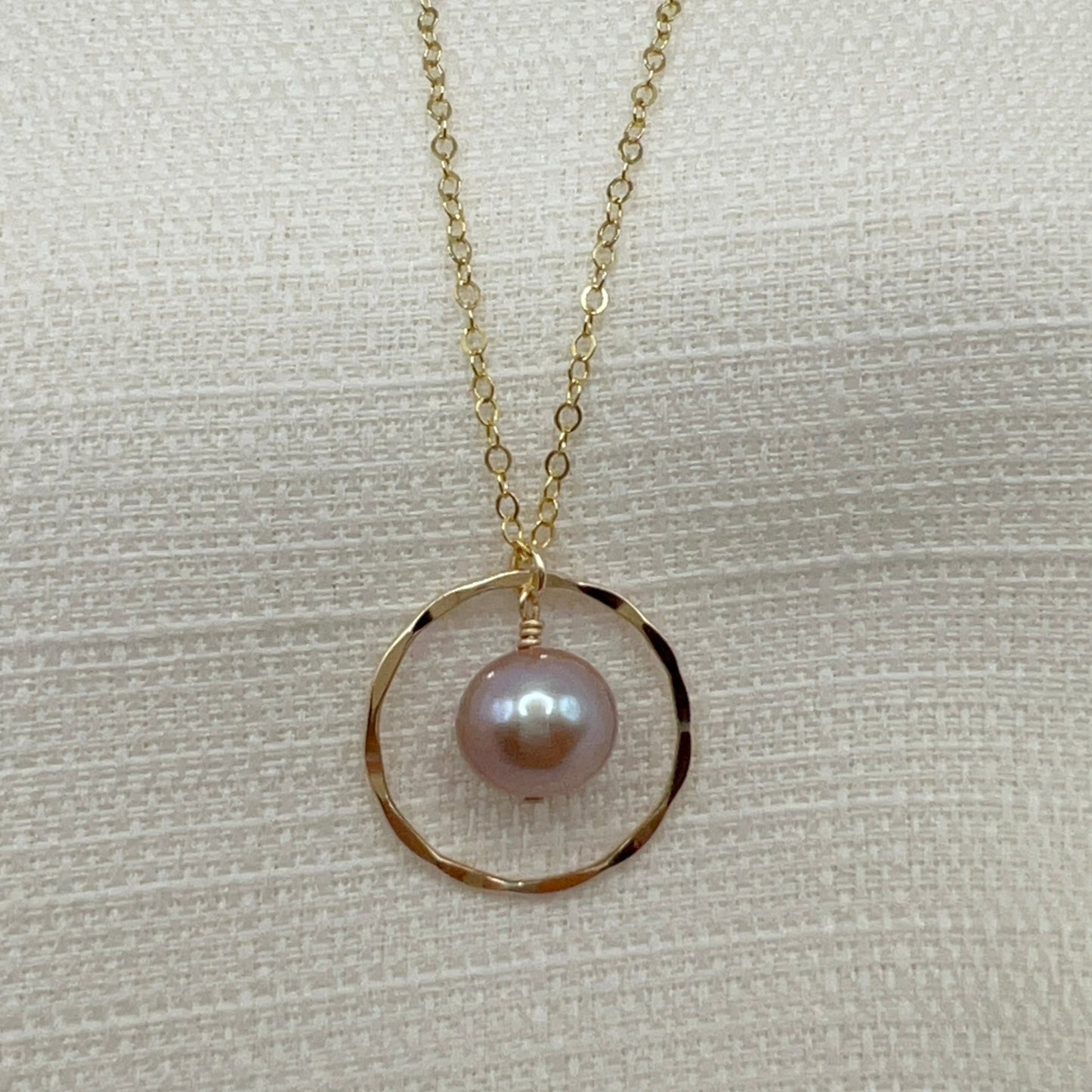 Edison Pearl Hoop Necklace