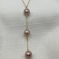 Triple Edison Pearls Lariat