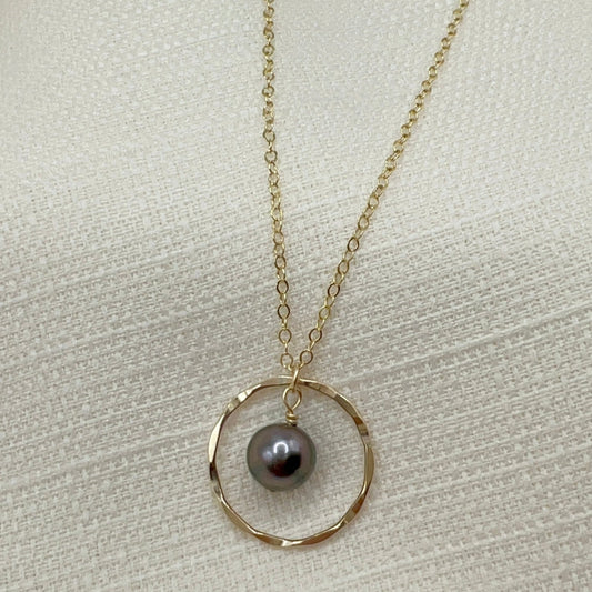 Tahitian Pearl Ring Necklace